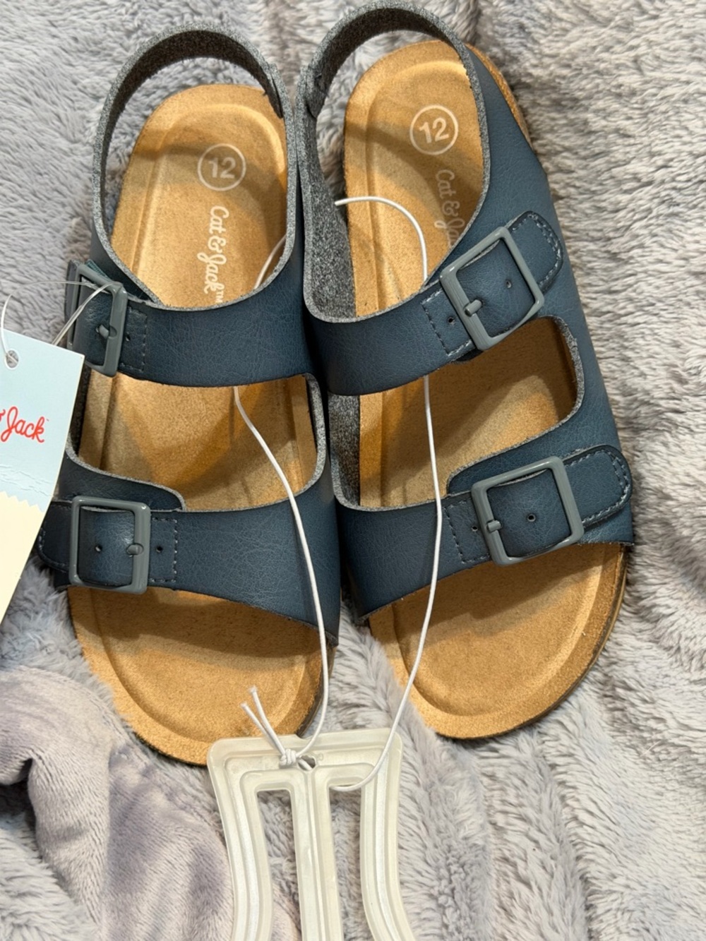 Cat & Jack Navy Double-Buckle Kids Sandals
